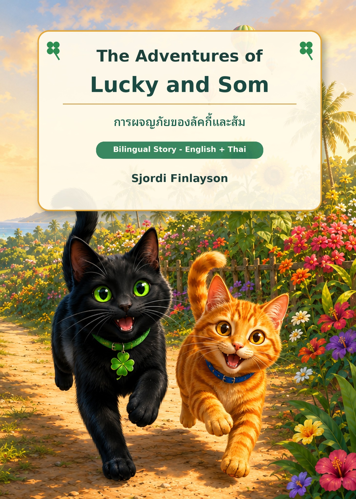 Cover of The Adventures of Lucky and Som bilingual storybook