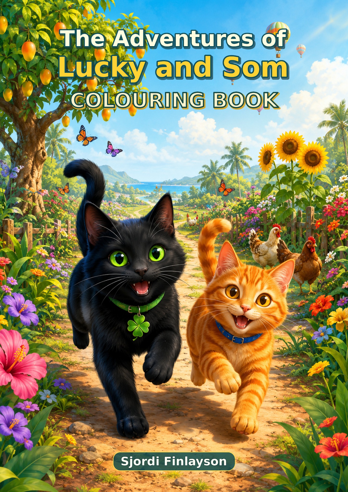 Cover of The Adventures of Lucky and Som Colouring Book
